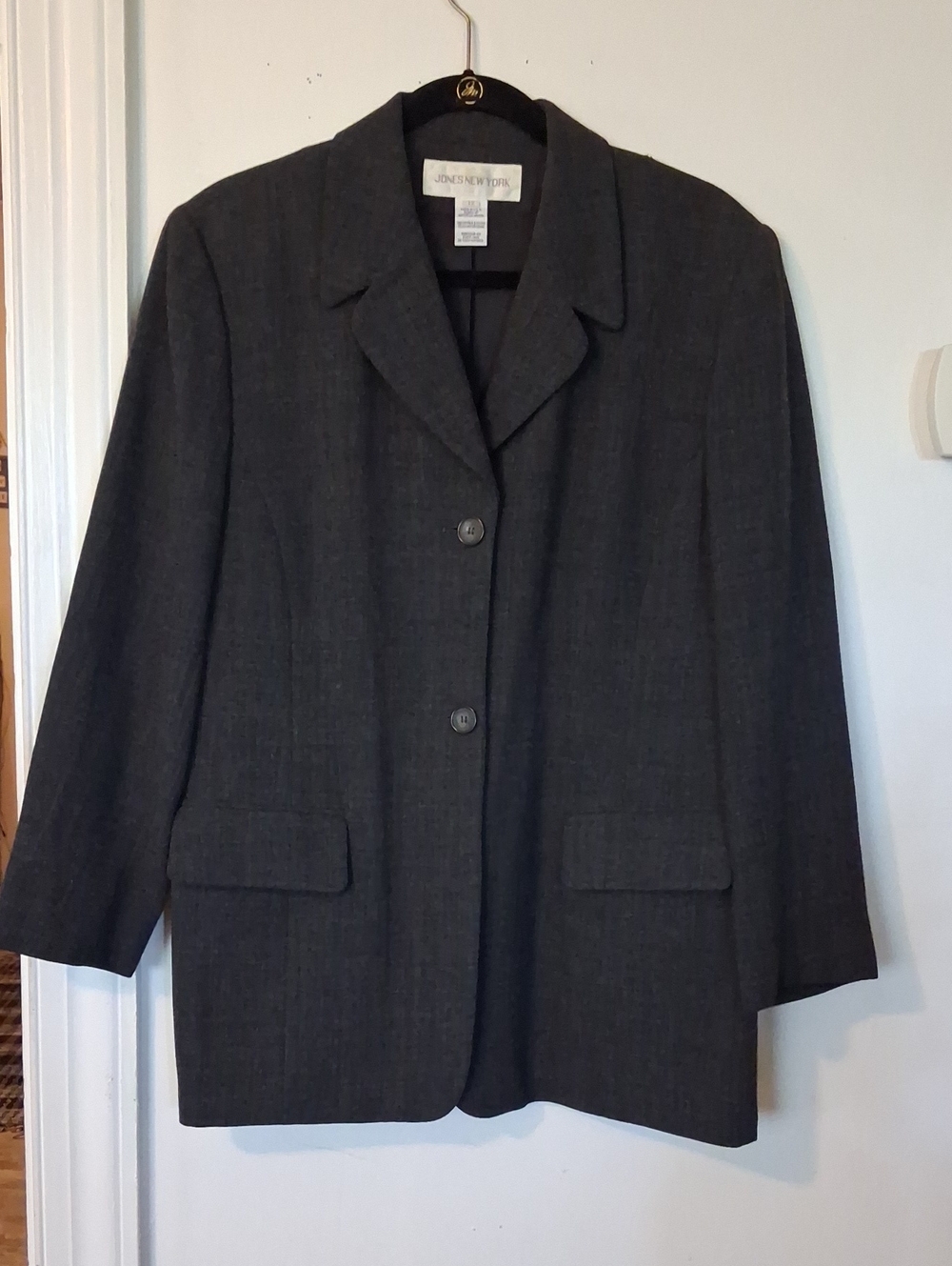 Jones New York Charcoal Gray Tailored Women's Blazer